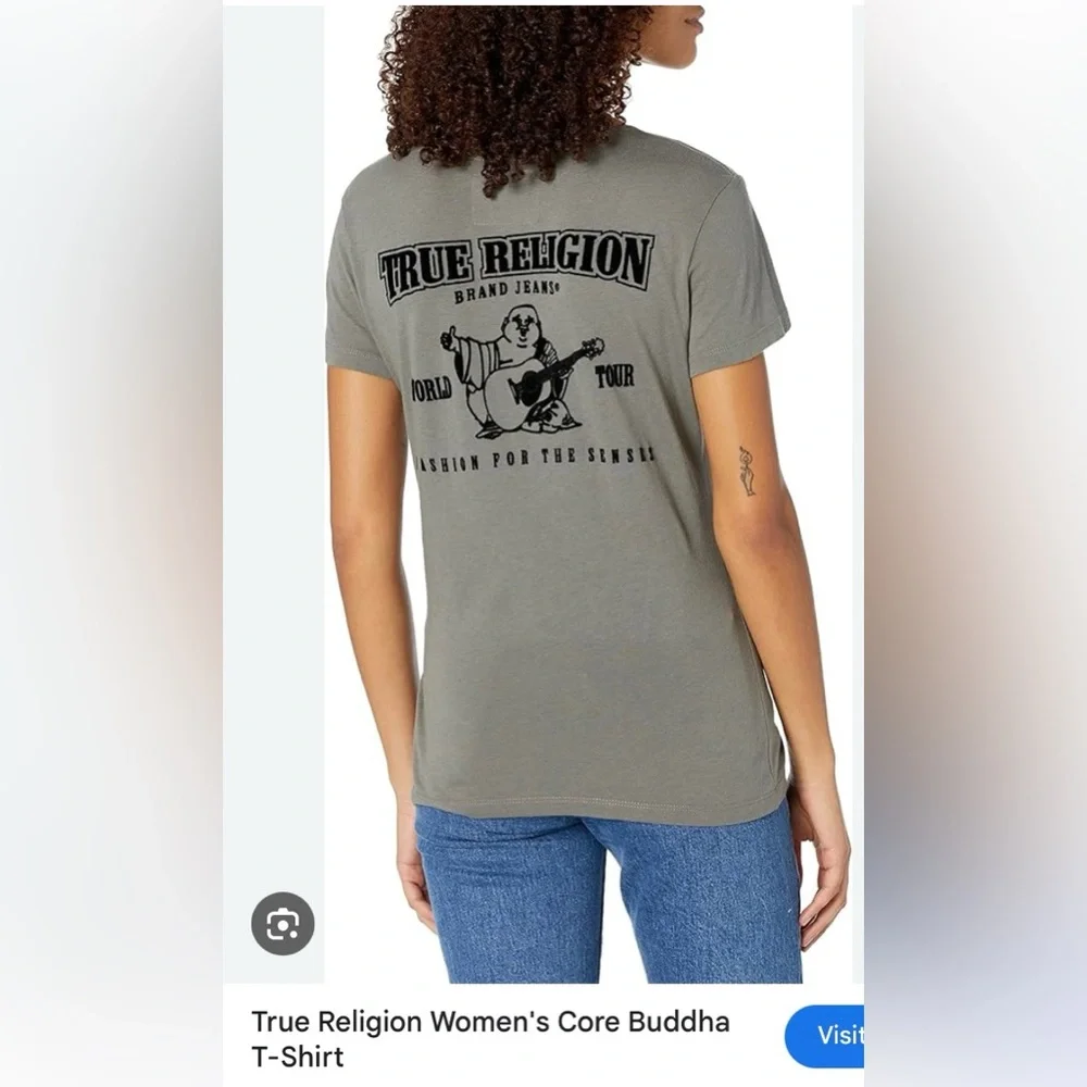 🆕Women’s True Religion Women's Core Buddha T-Shirt. NWT